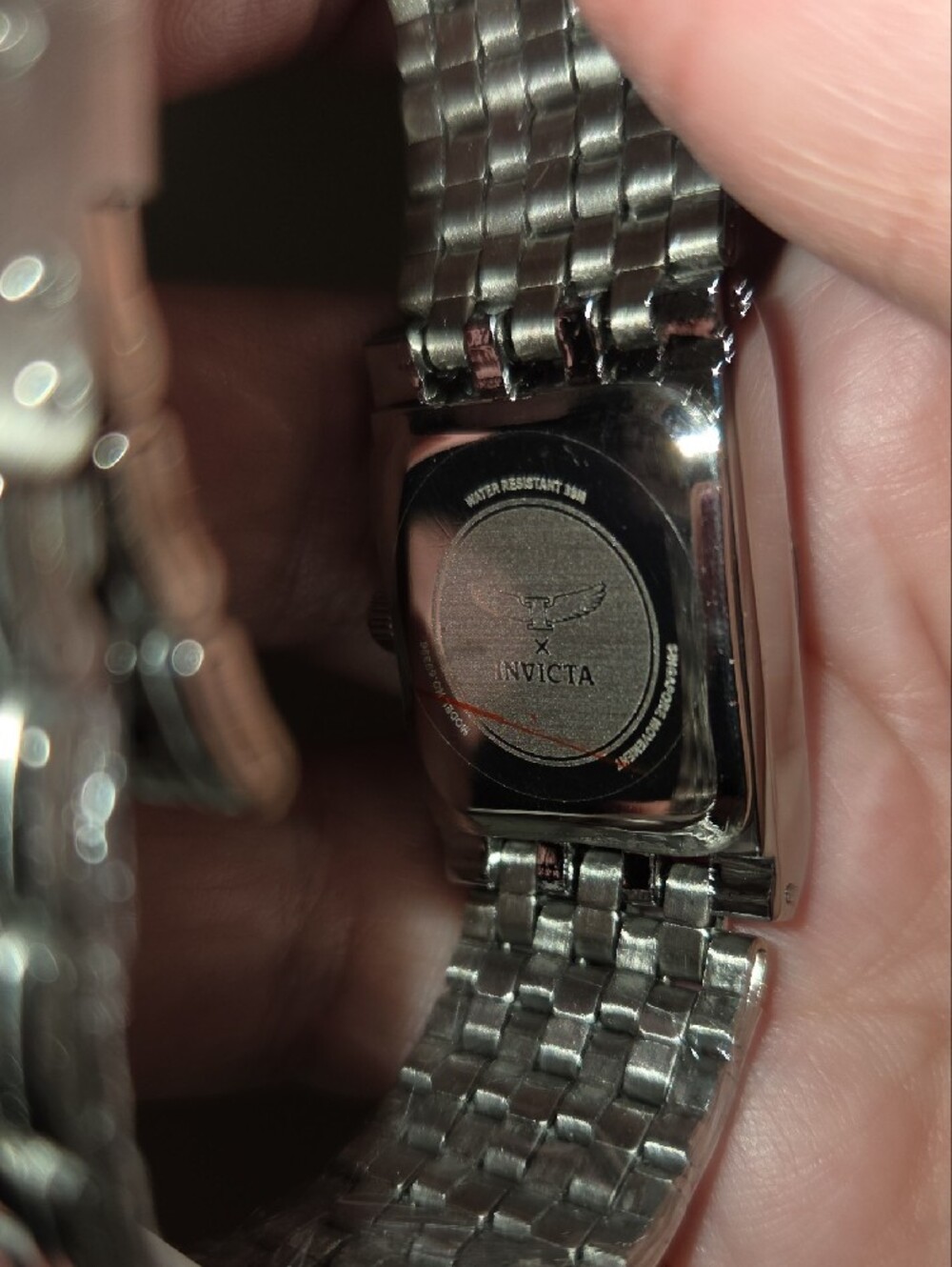 Invicta Stainless Steel Bracelet Watch with Red Dial - Picture 3 of 3